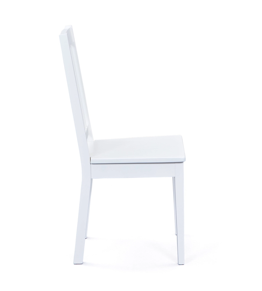 SET 2 SEDIE IN FAGGIO MASSELLO TINTO BIANCO, 42,5X50X95 CM